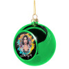 Green Christmas tree ornament ball 8cm