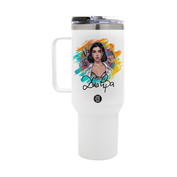 Dua lipa, Mega Stainless steel Tumbler with lid, double wall 1,2L