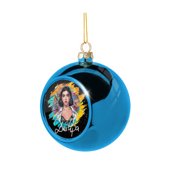 Dua lipa, Χριστουγεννιάτικη μπάλα δένδρου Μπλε 8cm