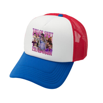 Taylor Swift, Καπέλο Ενηλίκων Soft Trucker με Δίχτυ Red/Blue/White (POLYESTER, ΕΝΗΛΙΚΩΝ, UNISEX, ONE SIZE)