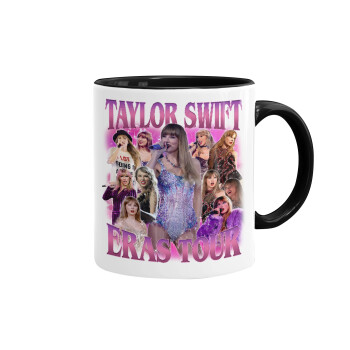 Taylor Swift, Κούπα χρωματιστή μαύρη, κεραμική, 330ml