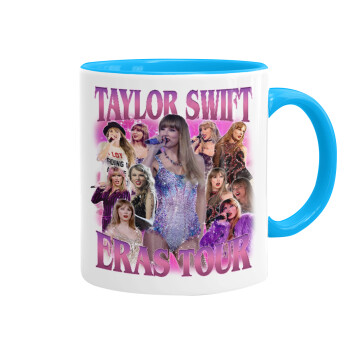 Taylor Swift, Mug colored light blue, ceramic, 330ml