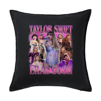 Taylor Swift, Sofa cushion black 50x50cm includes filling