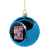 Blue Christmas tree ball ornament 8cm