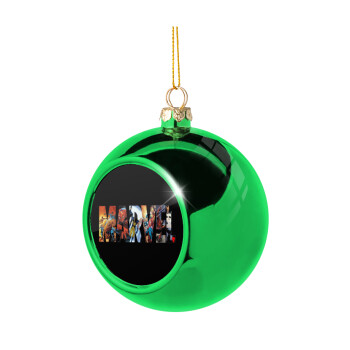 MARVEL Black, Χριστουγεννιάτικη μπάλα δένδρου Πράσινη 8cm