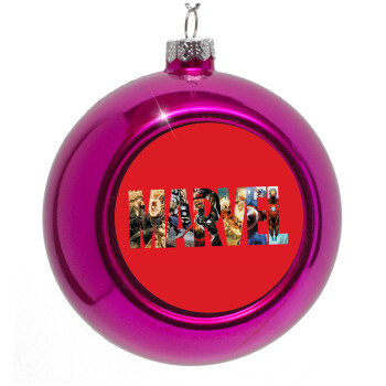 MARVEL Red, Purple Christmas tree ornament bauble 8cm