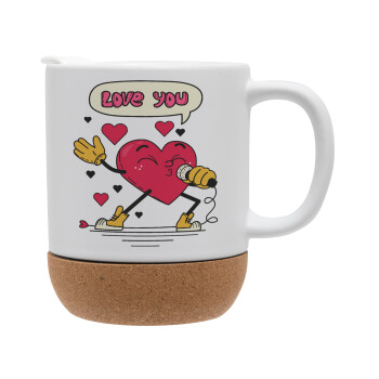 LOVE YOU SINGER!!!, Ceramic coffee mug Cork (MAT), 330ml (1pcs)