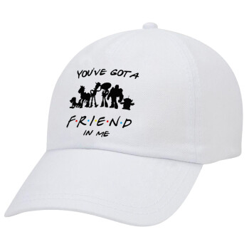 You've Got a Friend in Me, Καπέλο Ενηλίκων Baseball Λευκό 5-φύλλο (POLYESTER, ΕΝΗΛΙΚΩΝ, UNISEX, ONE SIZE)