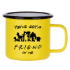 Metallic enamel MATT Yellow cup 360ml