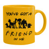 Ceramic coffee mug yellow, 330ml