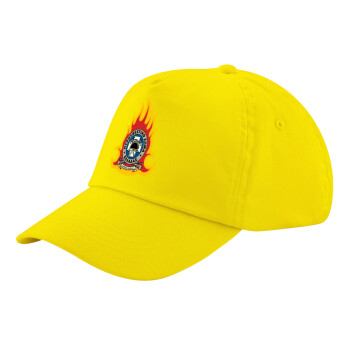 Πυροσβεστικό σώμα Ελλάδος σκούρο, Child's Baseball Cap, 100% Cotton Twill, Yellow (COTTON, CHILD, UNISEX, ONE SIZE)