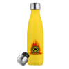 Yellow Stainless Steel Metallic Thermos, double-walled, 500ml