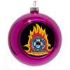 Purple Christmas tree ornament bauble 8cm