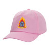 Casual children's baseball cap, 100% Cotton Twill, PINK (COTTON, CHILDREN'S, ONE SIZE)