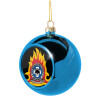 Blue Christmas tree ball ornament 8cm