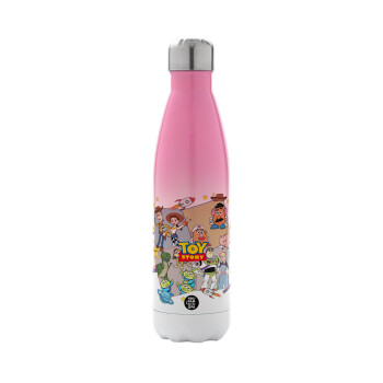 toystory characters, Metal mug thermos Pink/White (Stainless steel), double wall, 500ml