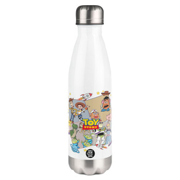 toystory characters, Metal mug thermos White (Stainless steel), double wall, 500ml