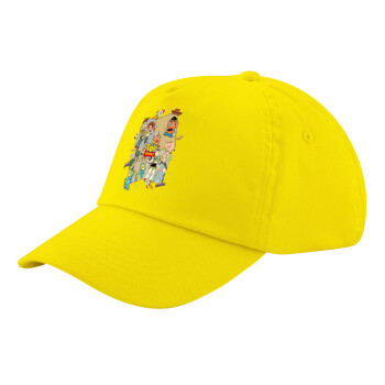 toystory characters, Child's Baseball Cap, 100% Cotton Twill, Yellow (COTTON, CHILD, UNISEX, ONE SIZE)