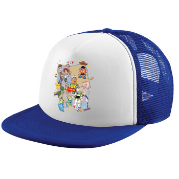 toystory characters, Καπέλο παιδικό Soft Trucker με Δίχτυ ΜΠΛΕ/ΛΕΥΚΟ (POLYESTER, ΠΑΙΔΙΚΟ, ONE SIZE)