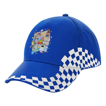 toystory characters, Adult Ultimate BLUE RACING Cap, (100% COTTON DRILL, ADULT, UNISEX, ONE SIZE)