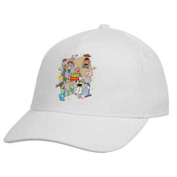 toystory characters, Καπέλο παιδικό Baseball, 100% Βαμβακερό, Λευκό
