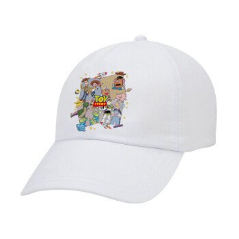 toystory characters, Καπέλο Ενηλίκων Baseball Λευκό 5-φύλλο (POLYESTER, ΕΝΗΛΙΚΩΝ, UNISEX, ONE SIZE)