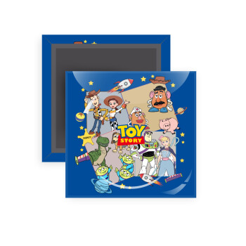 toystory characters, Μαγνητάκι ψυγείου τετράγωνο διάστασης 5x5cm
