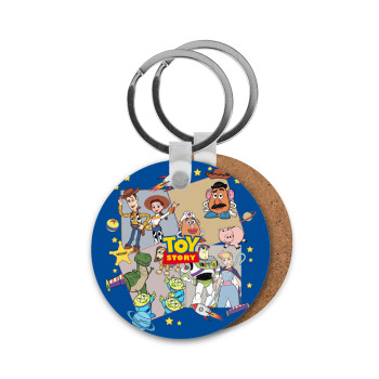 toystory characters, Μπρελόκ Ξύλινο στρογγυλό MDF Φ5cm