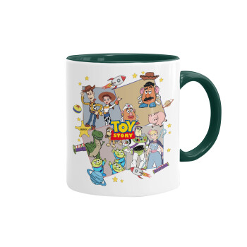 toystory characters, Mug colored green, ceramic, 330ml