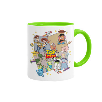 toystory characters, Mug colored light green, ceramic, 330ml