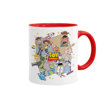 toystory characters, Mug colored red, ceramic, 330ml