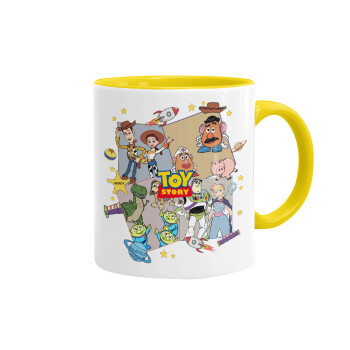 toystory characters, Mug colored yellow, ceramic, 330ml