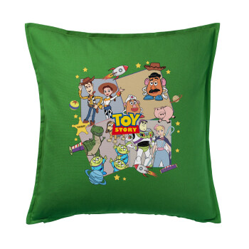 toystory characters, Sofa cushion Green 50x50cm includes filling