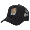 Trucker Hat with Mesh, Black, (COTTON, KIDS, UNISEX, ONE SIZE)