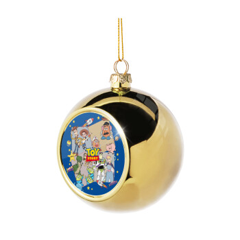 toystory characters, Golden Christmas tree ball ornament 8cm