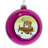 Purple Christmas tree ornament bauble 8cm