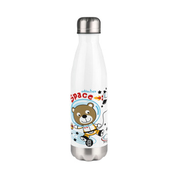 Kids Space, Metal mug thermos White (Stainless steel), double wall, 500ml