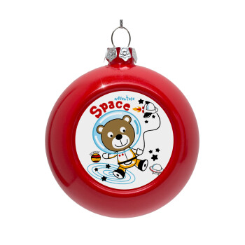 Kids Space, Red Christmas tree ornament bauble 8cm