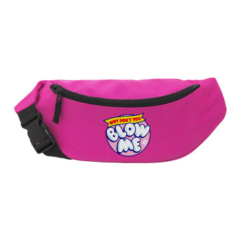 Why Don't You Blow Me Funny, Unisex waist bag (banana) in PINK color with 2 pockets