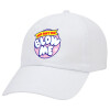 Adult Baseball Cap White 5-panel (POLYESTER, ADULT, UNISEX, ONE SIZE)