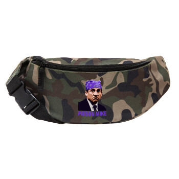 Prison Mike The office, Unisex τσαντάκι μέσης (μπανάνα) χρώματος παραλλαγή Jungle με 2 τσέπες