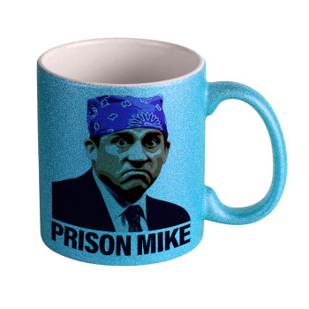 Prison Mike The office, Κούπα Σιέλ Glitter που γυαλίζει, κεραμική, 330ml