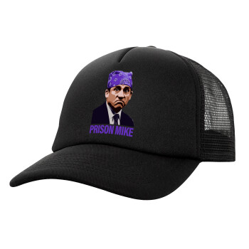 Prison Mike The office, Καπέλο Ενηλίκων Soft Trucker με Δίχτυ Μαύρο (POLYESTER, ΕΝΗΛΙΚΩΝ, UNISEX, ONE SIZE)