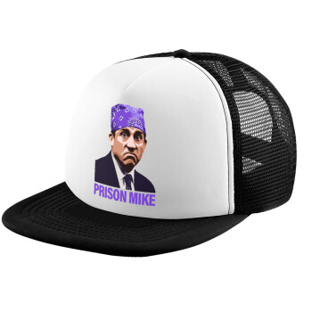 Prison Mike The office, Καπέλο Ενηλίκων Soft Trucker με Δίχτυ Black/White (POLYESTER, ΕΝΗΛΙΚΩΝ, UNISEX, ONE SIZE)