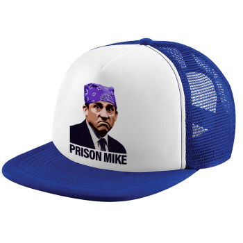 Prison Mike The office, Καπέλο παιδικό Soft Trucker με Δίχτυ ΜΠΛΕ/ΛΕΥΚΟ (POLYESTER, ΠΑΙΔΙΚΟ, ONE SIZE)