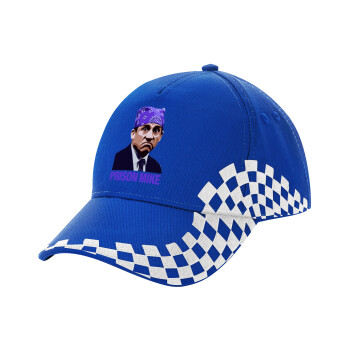 Prison Mike The office, Adult Ultimate BLUE RACING Cap, (100% COTTON DRILL, ADULT, UNISEX, ONE SIZE)