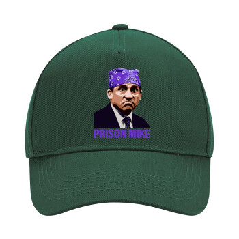 Prison Mike The office, Adult Ultimate Hat GREEN, (100% COTTON DRILL, ADULT, UNISEX, ONE SIZE)