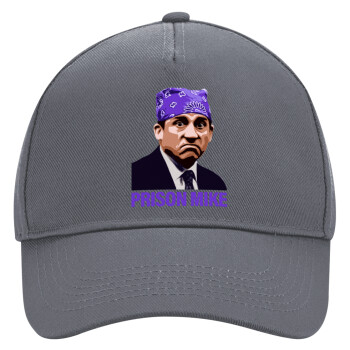 Prison Mike The office, Ultimate Adult Hat Grey, (100% COTTON DRILL, ADULT, UNISEX, ONE SIZE)