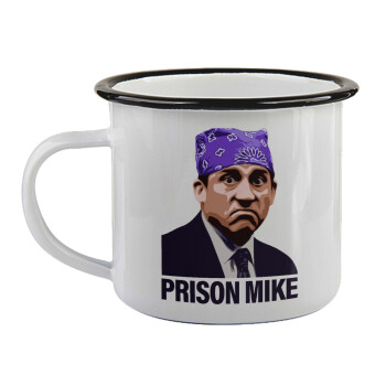 Prison Mike The office, Κούπα εμαγιέ με μαύρο χείλος 360ml