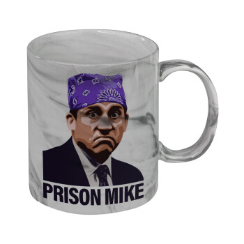 Prison Mike The office, Mug ceramic marble style, 330ml